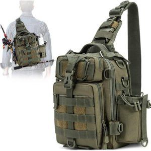 Fishing Backpack with Rod Holder Fishing Tackle Bag Fishing Gear Bag
